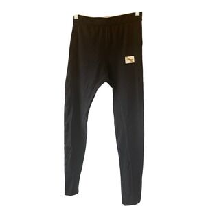 Tracksmith Mens Turnover Running Tights Black Zip Ankle Athletic Training Size S
